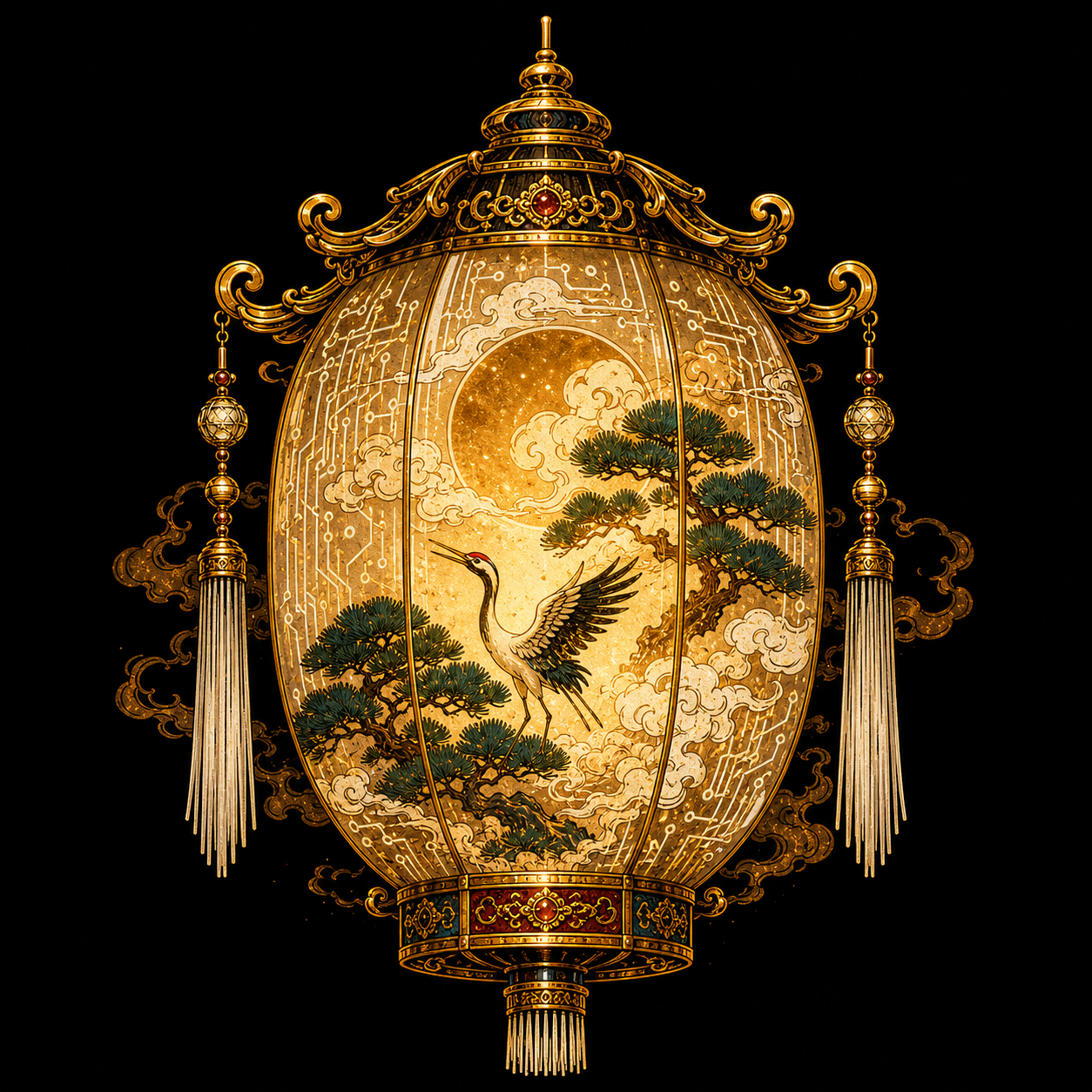 壽星燈插畫