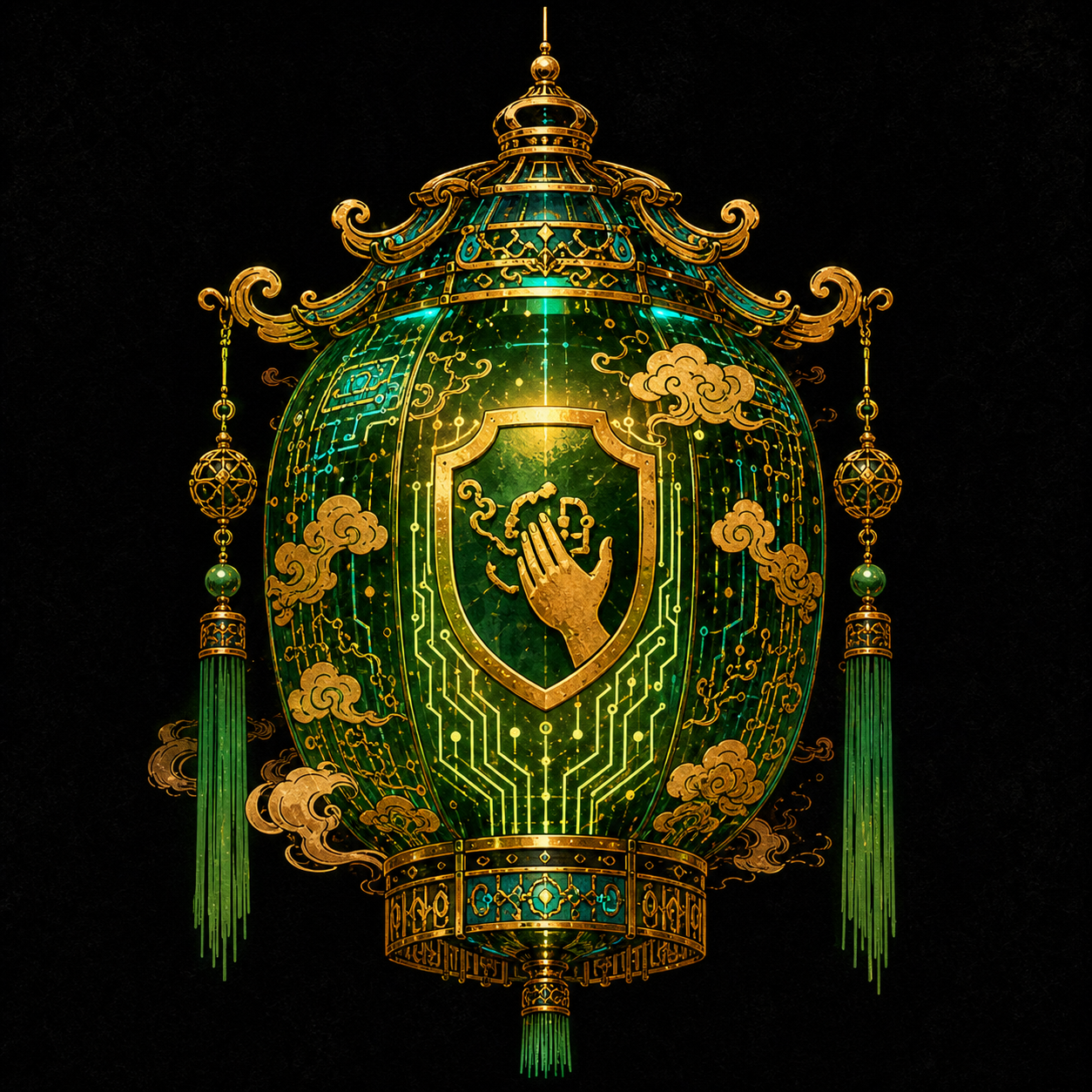 平安燈插畫