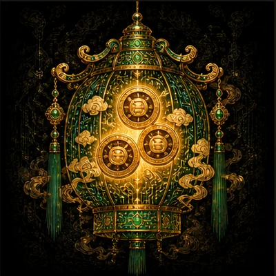 財祿燈插畫